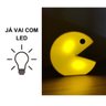 Abajur Pacman Geek Led Amarelo e Preto - Fonte Bivolt - 1