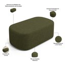 Ver imagem 4 de Puff Decorativo Orgânico para Living Quarto 100cm Doha W01 Linho Verde- Lyam Decor