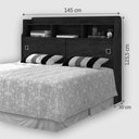 Ver imagem 2 de Cabeceira Jessica Box Casal com 2 Portas Branco