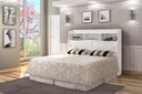 Ver imagem 1 de Cabeceira Jessica Box Casal com 2 Portas Branco
