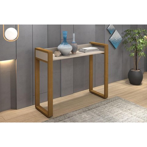 Aparador New Mdf Pés de Madeira - Off White