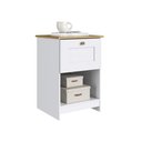 Ver imagem 5 de Kit Conjunto 2 Mesas de Cabeceira 40cm 1 Gaveta MN1010 Branco - Decibal