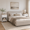 Ver imagem 2 de Kit Conjunto 2 Mesas de Cabeceira 40cm 1 Gaveta MN1010 Branco - Decibal