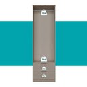 Ver imagem 6 de Guarda Roupa Solteiro 2 Portas Milan Carraro Avelã