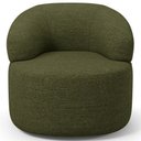 Ver imagem 5 de Kit 02 Poltronas Giratória Orgânica para Sala de Estar Living Helena L02 Linho Verde - Lyam Deco