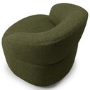 Ver imagem 7 de Kit 02 Poltronas Giratória Orgânica para Sala de Estar Living Helena L02 Linho Verde - Lyam Deco