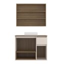 Ver imagem 5 de Gabinete de Banheiro 80cm Aurora com Espelheira e Cuba