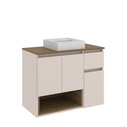 Gabinete de Banheiro 80cm Aurora com Espelheira e Cuba - 6