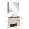 Gabinete de Banheiro 80cm Aurora com Espelheira e Cuba - 3