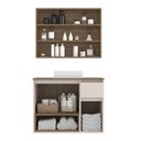 Ver imagem 2 de Gabinete de Banheiro 80cm Aurora com Espelheira e Cuba