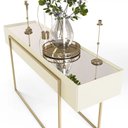 Ver imagem 3 de Conjunto Aparador e Mesa de Centro Espelhada Suri Creme