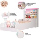 Ver imagem 3 de Cama Casa Infantil Princesa com Prateleiras Branco