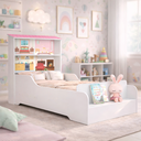 Ver imagem 2 de Cama Casa Infantil Princesa com Prateleiras Branco