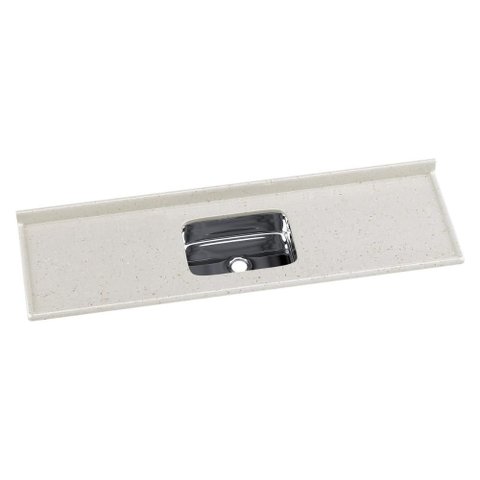 Pia de Cozinha Mármore Sintético 180x55cm com Cuba Aço Inox Multimóveis CR20476  