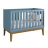 Berço Americano Classic New Azul Fosco com Madeira - MoveisAqui - 1