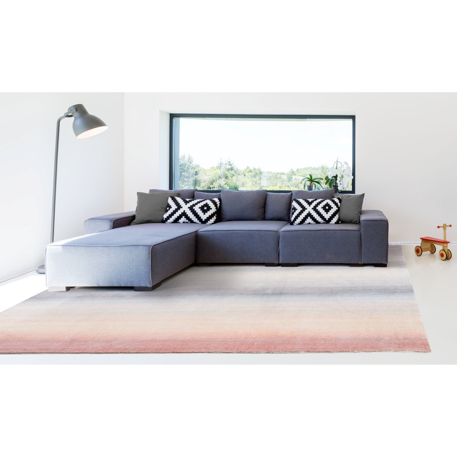Tapete Listrado Retangular 200x140cm Nordic Edantex - 1