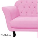 Ver imagem 7 de Namoradeira Decorativa Dália Suede Rosa Bebê 2 Lugares Pés Madeira Mz Decor