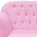 Ver imagem 6 de Namoradeira Decorativa Dália Suede Rosa Bebê 2 Lugares Pés Madeira Mz Decor