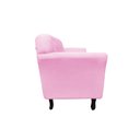 Ver imagem 5 de Namoradeira Decorativa Dália Suede Rosa Bebê 2 Lugares Pés Madeira Mz Decor