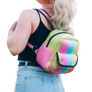 Mochila Feminina Bolsa Pequena Passeio Jovem 22x25 Arco-Íris