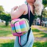 Mochila Feminina Bolsa Pequena Passeio Jovem 22x25 Arco-Íris - 2