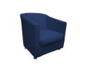 Ver imagem 2 de Kit 4 Poltronas Decorativa Biane Couro Azul Marinho Pés Cromado Ms Decor