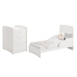 Berço Americano Multifuncional Atlanta Branco Brilho - Reller Móveis - 5