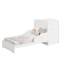 Berço Americano Multifuncional Atlanta Branco Brilho - Reller Móveis - 4
