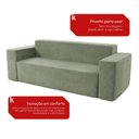 Ver imagem 7 de Sofá 3 Lugares Sync Kappesberg 236cm Boucle Menta