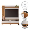 Ver imagem 4 de Rack com Painel para TV até 65 Polegadas 2 Portas Nt 1335 Off White/Freijó - Notável Móveis