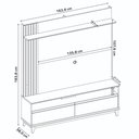 Ver imagem 7 de Rack com Painel Tv até 65” 2 Portas Nt1335 Off White/freijó