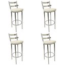 Ver imagem 1 de Kit 4 Banquetas Rafaela - Redonda Altura 65cm para Bar e Cozinha Cromada com Assento Confortável Cor