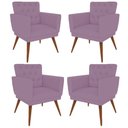 Ver imagem 1 de Kit 4 Poltronas Nina com Capitone - Rosa Bebê
