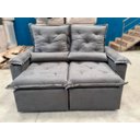 Ver imagem 3 de Sofá Retrátil Reclinável 1,60 m Cinza 202 Athenas