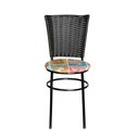 Ver imagem 3 de 6 Cadeiras para Mesa Preta Hawai Marrom Assento Floral:happy Hour