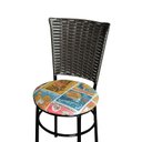 Ver imagem 5 de 6 Cadeiras para Mesa Preta Hawai Marrom Assento Floral:happy Hour