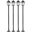 Ver imagem 1 de Kit 4 Postes para Iluminação Externa 1,95m Jardim Praça E27 Lente Transparente Soberana Dital