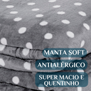 Ver imagem 3 de Coberto Solteiro Infantil Grosso Romance Super Quentinha Petit Poá:cinza