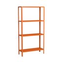 Ver imagem 1 de Estante Aço 4 Prateleiras Livros Cozinha Quarto Eaf006 Laranja