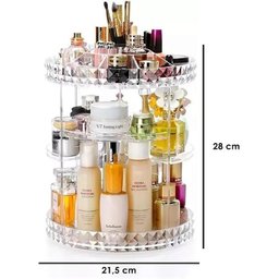 Organizador Porta Maquiagem Giratório 360° Acrílico - 5