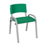 Kit 10 Cadeira Iso Infantil Creche, Escola Base Cinza Verde Escuro - 3