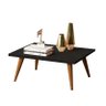 Mesa De Centro Retangular Sala Mdf Pé Palito Decorativa - Preto 65x35cm - 1