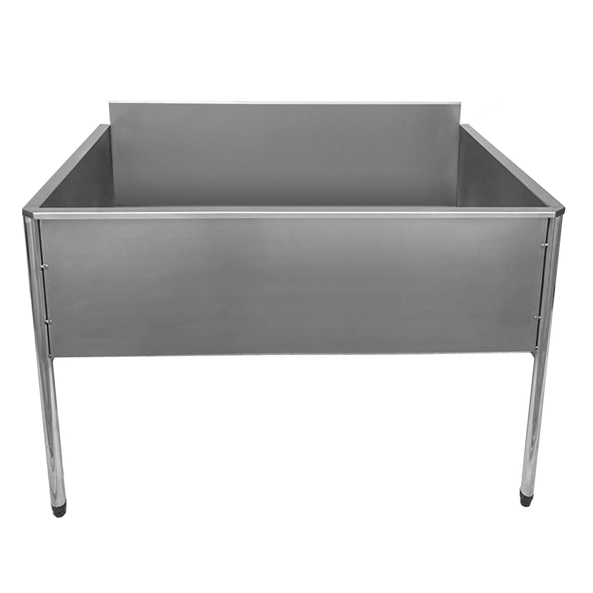 Tanque Aço Inox Com Espelho E Uma Cuba 152x71x45cm - 160x75x90cm - Brascool