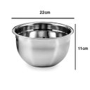 Ver imagem 2 de Tigela Bowl Inox Bacia Cumbuca Receita Preparo Versatil Armazenamento Casa Lanchonete Restaurante Mu
