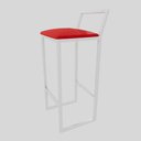 Ver imagem 5 de Jogo 4 Banqueta Alta Balcão Bistrô Branca Confort Ind Assento Estofado Don Castro Decor