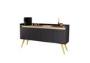 Ver imagem 2 de Buffet Gold 4 Portas - Preto / Mel