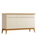Ver imagem 1 de Buffet 140cm Sala Jantar 3 Portas Magnum Edn Off White/cedro