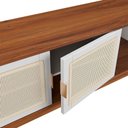 Ver imagem 5 de Rack para TV 75 Polegadas Viena Madeira Maciça 2 Portas 180cm Telinha Branco - Apaixone & Decore