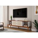 Ver imagem 2 de Rack para TV 75 Polegadas Viena Madeira Maciça 2 Portas 180cm Telinha Branco - Apaixone & Decore