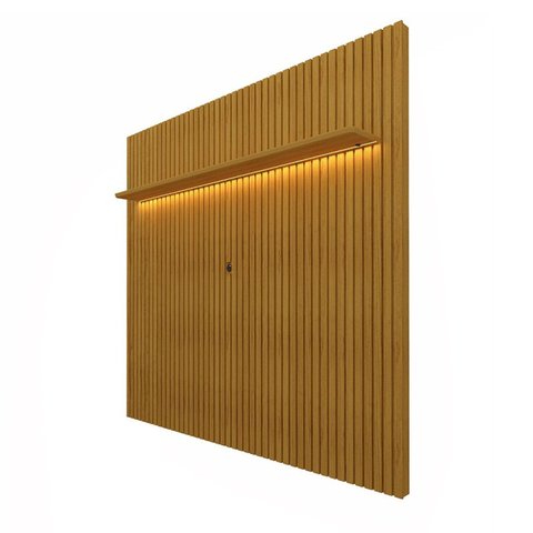Painel Ripado para TV até 75 Polegadas com LED 100% MDF 185cmx250cm Nobre